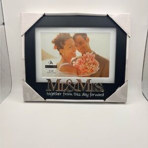 Malden Black and Silver 'Mr & Mrs' Wedding Frame